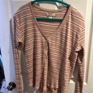 EUC Treasure And bond Pink Striped Henley large